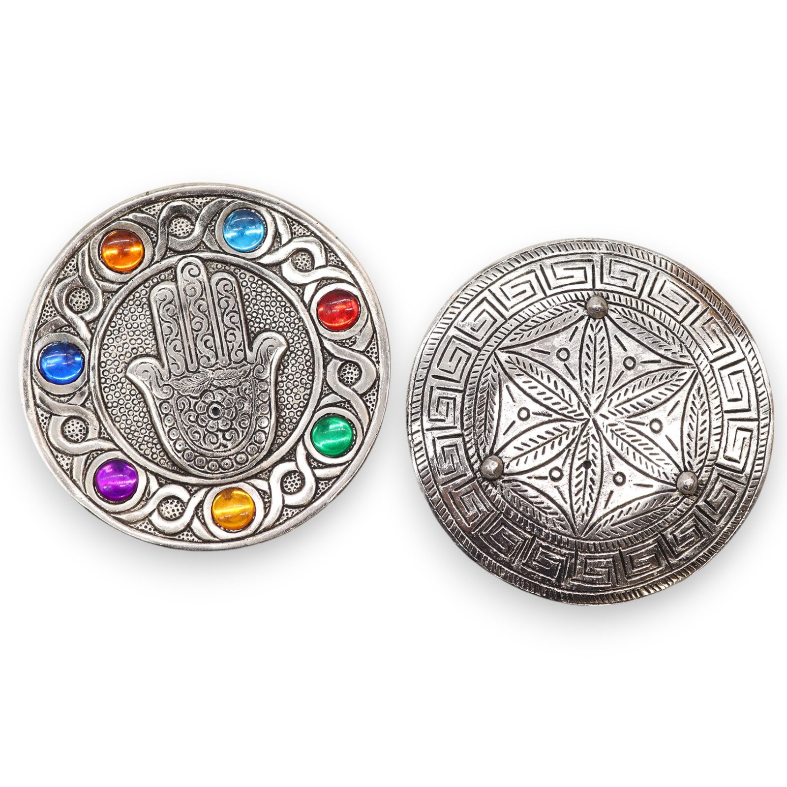 Syv Chakra røgelsesholder – Hamsa (11,5 cm)