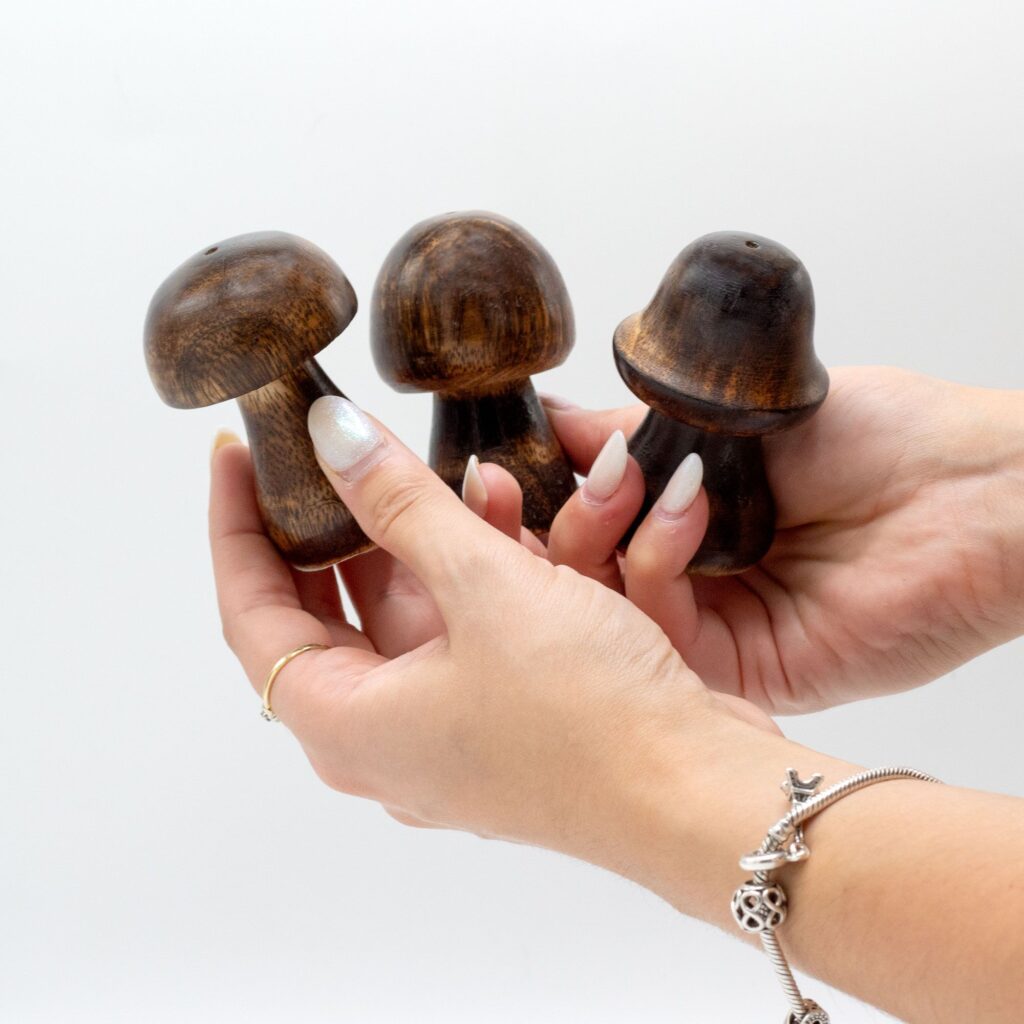 Mini røgelseskegleholdere Svampe – Sæt af 3 (6,5–8 cm)