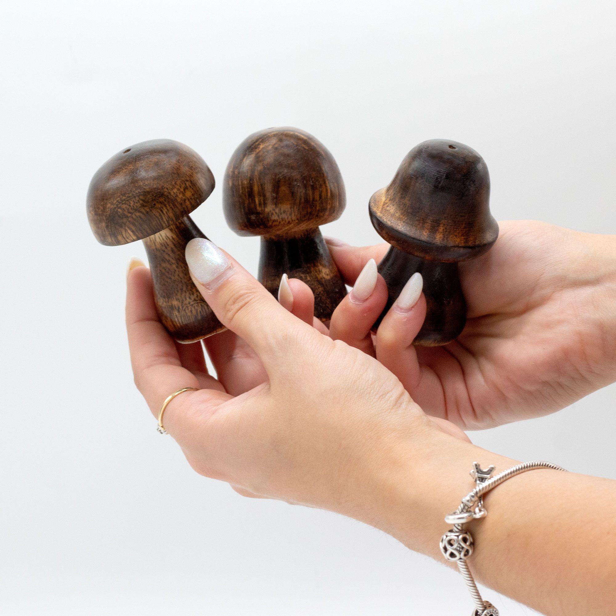 Mini røgelseskegleholdere Svampe – Sæt af 3 (6,5–8 cm) - Billede 2