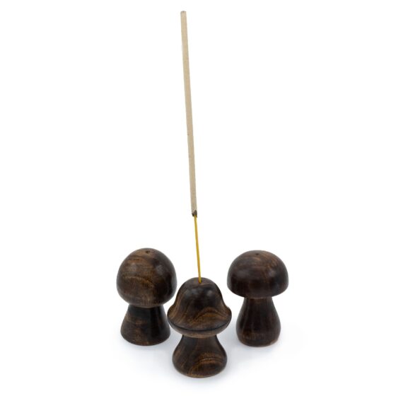 Mini røgelseskegleholdere Svampe – Sæt af 3 (6,5–8 cm) - Billede 5