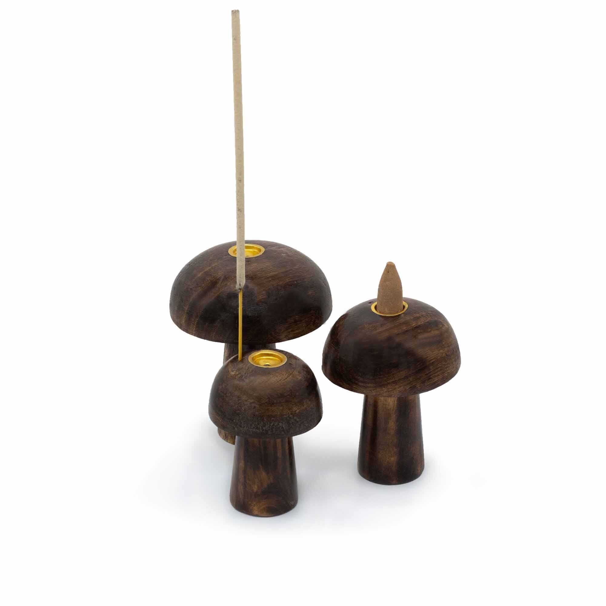 Røgelseskegleholdere Svampe – Sæt af 3 (8–10 cm) - Billede 3