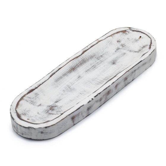 Stor røgelsesbakke – Classic Whitewash (30×10 cm) - Billede 1