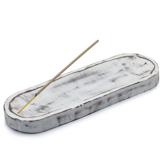 Stor røgelsesbakke – Classic Whitewash (30×10 cm) - Billede 3